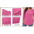 thumbnail image 6 of WellSize 3/4 Sleeve Blouses for Women Plus Size Henley Shirts Casual Crew Neck Tunic Tops Trendy Fall Pullover, 6 of 10