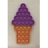 Ice Cream Shape Purple Push Pop Bubble Poppers Fidget Toy - 7.5"