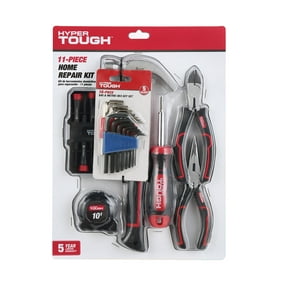 Hyper Tough 27pc Home Repair Tool Kit Including Pliers, Hex Keys and More