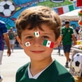 thumbnail image 4 of Pegatinas de tatuajes de fútbol americano pack de 10 con diseños de banderas para aficionados al fútbol, arte facial y corporal para días de partido, fiestas, desfiles, decoraciones de bar, 4 of 6