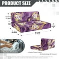 thumbnail image 7 of XYZCANDO Floral Rabbit RV Dinette Cushion Covers Marble Print Furniture Covers Stretchable Cushion Covers for Couches and Sofas RV Accessories Slip Covers for Loveseat Camper Must Haves Purple, 7 of 7