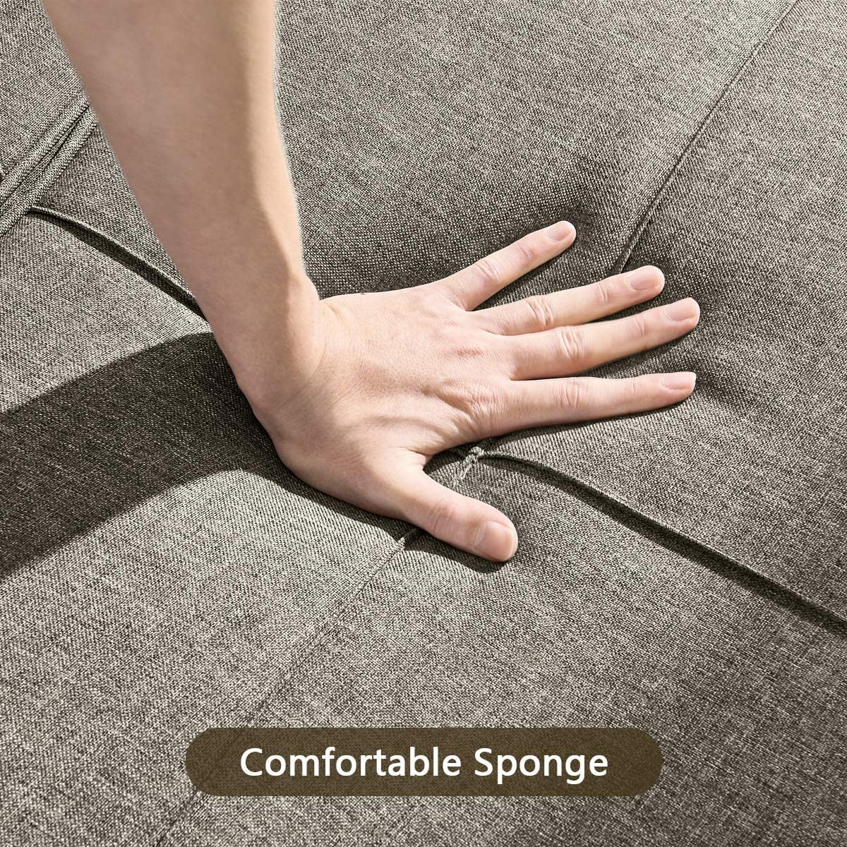 Vonanda Sofa Bed Convertible Chair 4 In 1 Multi Function Folding Ottoman Modern Breathable Linen Guest With Adjustable Sleeper For Small Room Apartment Light Brown Com Vonanda Sofa Bed Convertible Chair 4, Sofa Bed Convertible Chair 4 In 1