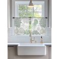 thumbnail image 3 of Sheer Curtains 45 Inch Length 2 Panels Set for Kitchen, Sage Green Coastal Semi Sheer Curtains for Windows, Coral Jellyfish Nautical Voile Window Treatments Rod Pocket Curtain, 3 of 7
