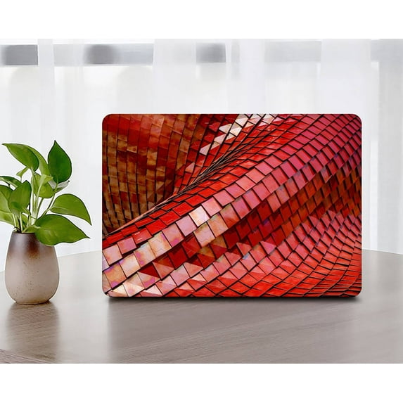 KSK KAISHEK Hard Shell Case Only Compatible MacBook Pro 13" with Touch ID + Black Keyboard Cover Model: M1 A2338/A2289/A2251/A2159/A1989/A1706/A1708 (Red series 0765)