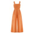 thumbnail image 4 of Aayomet Plus Size Jumpsuits For Women Women Slim Fit Tunic Jumpsuit Straps Wide Leg Bib Jumpsuit Jumpsuit With Pockets,Orange XL, 4 of 5