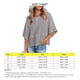 thumbnail image 4 of Camiseta informal de Color puro para mujer, Top de verano con cuello redondo, mangas 3/4 acampanadas, holgadas, 4 of 6