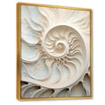 thumbnail image 2 of Designart "Infinite Ivory Seashell Spiral" Nautilus Floater Framed Canvas Wall Art, 2 of 5