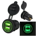 thumbnail image 1 of Viflosae Clearance 5V 4.2A USB Charger Socket Adapter Power Outlet for 12V 24V Motorcycle Car Weekly Deals, 1 of 9