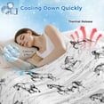 thumbnail image 3 of Black Horse Cooling Blanket, Lightweight Breathable Summer Throw Blanket with Double Sided Cold Effect, Watercolor Vintage Animals Picnic Beach Blankets Bed Sheet for Hot Sleepers 30"x40", 3 of 8