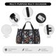 thumbnail image 4 of Fotbe Cute ghost in the flowers Bolsa de Viaje con Estampado, Bolsa de Fin de Semana para Mujer con Compartimento para Zapatos, Bolsa de Gimnasio con Bolsillo Húmedo, 4 of 7