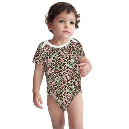 

Fotbe Leopard Dots Pattern Unisex-baby Short-sleeve Bodysuit Short Sleeve Bodysuits One-piece 100% Organic Cotton for Infant Baby Boys Unisex-2 Years