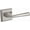 Satin Nickel, variant on Baldwin Reserve FDFEDTSR141 Full Dummy Handleset Federal Lever and Traditional Square Rose Bright Nickel Finish