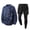 Blue, variant on Men's 2 Piece Athletic Outfit Set, Camo Quick Dry Long Sleeve T-Shirt and 2 in 1 Running Pants, Workout Gym Training Sportswear Tracksuit