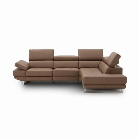 J & M Furniture 19944-LHFC 117 x 93 x 41 x 29.5-38.5 in. Annalaise Left Hand Facing Chaise, Caramel