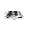thumbnail image 3 of Parrilla Eléctrica MAXIMS JZBS4E01 4 Quemadores Acero Inoxidable Empotrable 110V 3 Niveles de Potencia, 3 of 7