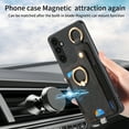 thumbnail image 6 of TECH CIRCLE For Galaxy A54 5G Case,PU Leather Slim Case with 360°Rotation Finger Ring Kickstand Camera Protector Protective Magnetic Car Mount Cover for Samsung Galaxy A54 5G 6.4" 2023,Black, 6 of 8