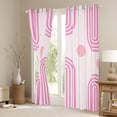 thumbnail image 3 of Manfei Girly Pink Stripes Black Out Curtains for Teen, Modern Abstract Geometric Curtains Pack of 2 (42x63 Each), Chic Minimalism Bedroom Curtains, Curtains Blackout Bedroom Decor, 3 of 6