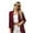 A-06 Wine Red, variant on Lightweight Open Front 3/4 Sleeve Womens Cardigan Sweaters