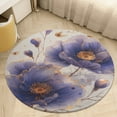 thumbnail image 5 of Dancing Butterflies Round Small Area Rug, Print Non Slip Washable Floor Mat, Soft Throw Rug for Living Room, Powder Room Entryway, Bathroom, Bedside, 5 of 7