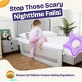 thumbnail image 6 of ComfyBumpy Toddler Bed Rail Guard, 35.5" x 19.5" Regular Swing Down Rail for Kids Beds, Gray, 2 pack, 6 of 9