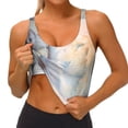 thumbnail image 3 of Niiseo The Cat Looks in the Mirror Print Sports Bra for women Adjustable Straps High Support With Breast Pads Workout Tank Top-Medium, 3 of 8
