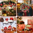 thumbnail image 2 of Set of 12 Red and White Christmas Tree Ornaments, 2D Wooden Shatterproof Hanging Baubles with Festive Designs and Ribbons, Holiday Decorations for Indoor and Outdoor Home, Office, or Party Decor, 2 of 7