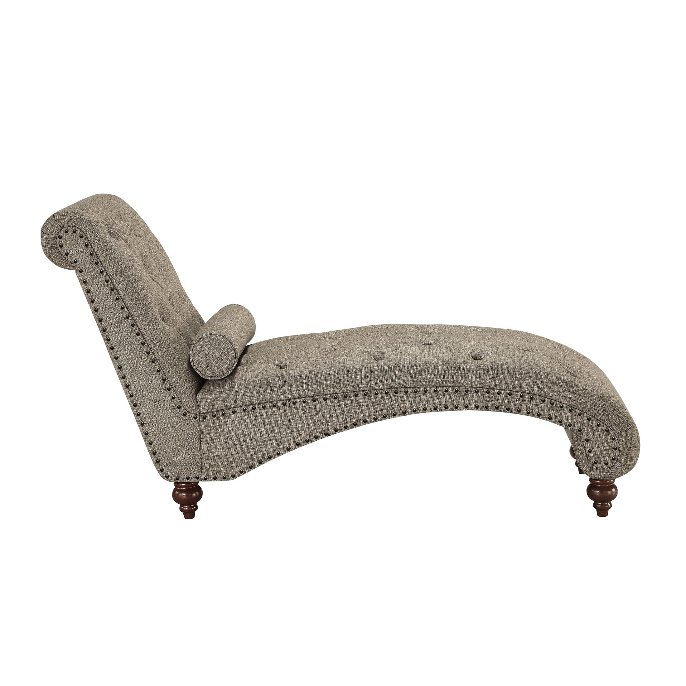 OakvillePark Gearhart Tufted Microfiber Chaise Lounge, Brown