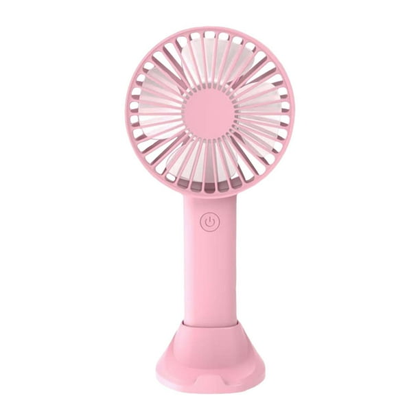 Ventilador de mesa portátil USB de 3 velocidades, mini ventilador para viajes, exteriores y hogar. Rosa