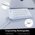 thumbnail image 7 of Macally Bluetooth Number Pad – Rechargeable 18 Key Wireless Numeric Keypad for Mac, MacBook, iMac, iPad, Windows Laptop & Desktop – White, 7 of 7