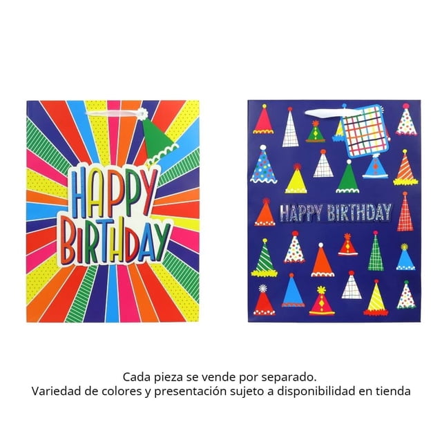 Bolsa de Regalo Way To Celebrate! Diseño Handmade Multicolor 25.40 x 32.39 x 13.34 cm