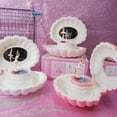 thumbnail image 3 of Trayknick Shell Shaped Rotating Girl LED Flashing Music Box Musical Toy Kids Xmas Gift White, 3 of 13