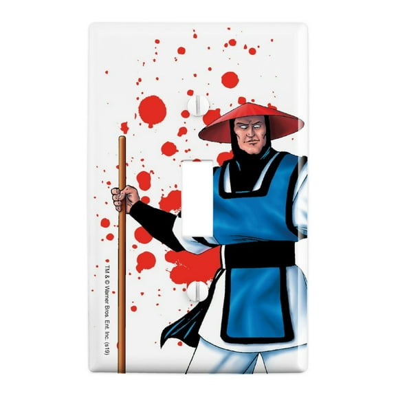 Mortal Kombat Klassic Raiden Character Plastic Wall Decor Toggle Light Switch Plate Cover
