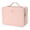 Pink, variant on Large Makeup Bag with LED Mirror Leather Makeup Case with Dividers Brush Holder Cosmetic Organizer Bags