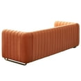 thumbnail image 3 of Chesterfield Velvet Sofa Upholstered Couch with Removable Cushions and Gold Metal Legs, for Living Room Office Apartment, 3 of 10