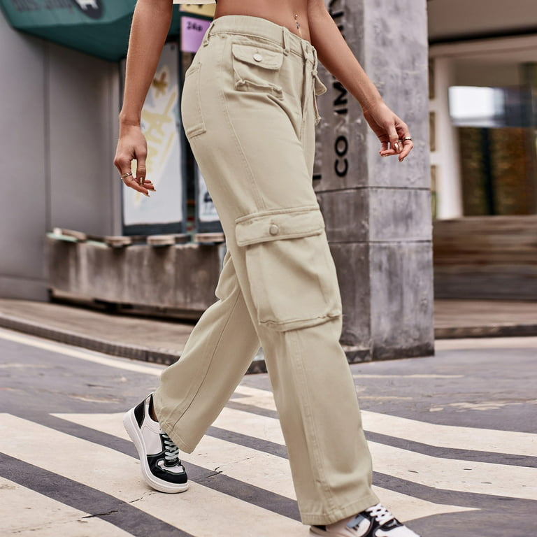 adviicd Business Casual Pants For Women High Waisted Sweatpants Women Pants  for Women Bootcut Stylish No Deformed Tummy Control Designer Version High  Waisted Slacks for Women Khaki L 