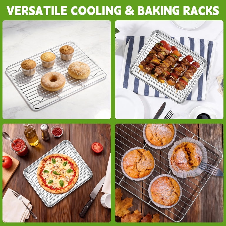 Vesteel Stainless Steel Cooling Rack, 2-Pack, 12" x 9" photo 2