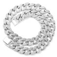 thumbnail image 2 of Cadena de eslabones cubanos,Cadena de eslabones cubanos Collar de cadena de eslabones de plata Cadena de eslabones cubanos de personalidad Solución innovadora Jadeshay A, 2 of 8