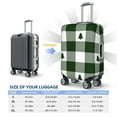 thumbnail image 4 of Pofeuu Green White Christmas Tree Lumberjack Plaid Print Luggage Suitcase Cover Protector Luggage Washable Covers Aesthetic for 18/24/28/32 inch Luggage（No luggage included）-Medium, 4 of 7