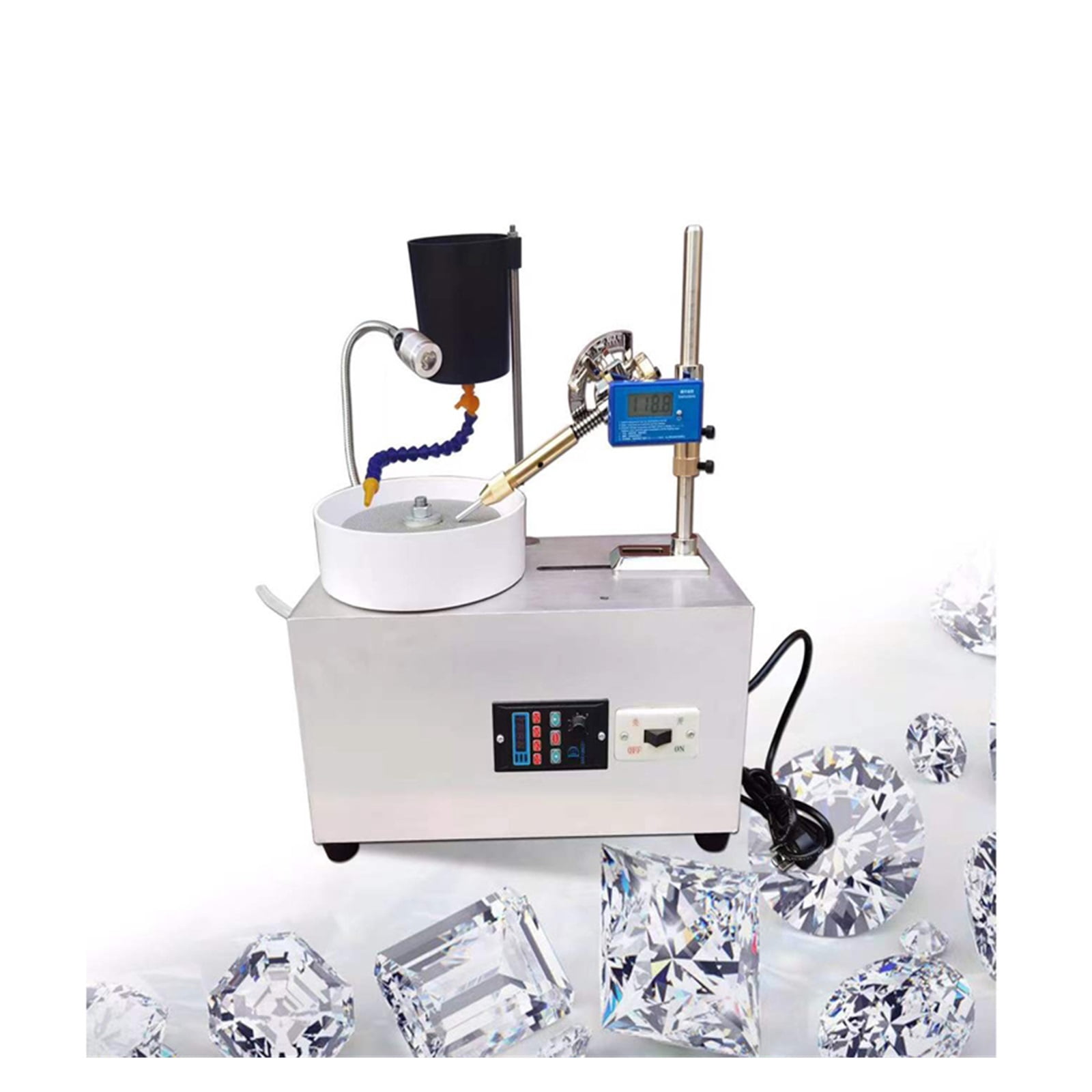 Gem Faceting Machine Grinding Polishing Machine DC Stepless Speed Gem Angle Grinder Precision Jewelry Stone Polishing Machine Molding Machine ,Motion Detection