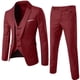 thumbnail image 1 of Traje informal de negocios de tres piezas para el novio, padrino de boda, traje de un botón, 1 of 6