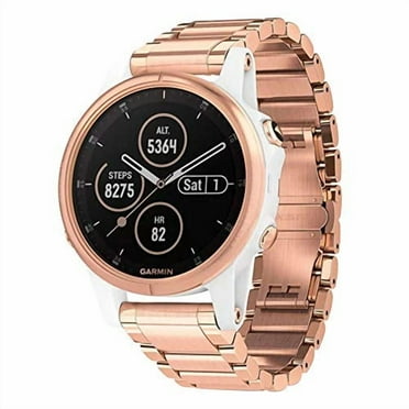 Garmin Fenix 5S Plus Sapphire GPS Watch White Rose Gold Metal Band