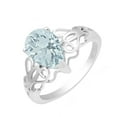 thumbnail image 2 of Sterling Silver with Natural Aquamarine Scroll Work Ring, 2 of 3