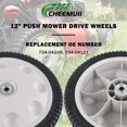 thumbnail image 4 of CheeMuii 734-04019 Lawn Mower Rear Wheels 2 Pcs 12" Push Mower Back Drive Wheels Replace for MTD 734-04127 734-04019 Compatible with Troy Bilt Most Walk-Behind Push Lawn, 4 of 6