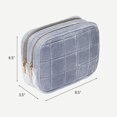 thumbnail image 2 of Bolsa de viaje Conair con doble cierre para mujer, color azul esmerilado, 2 of 2