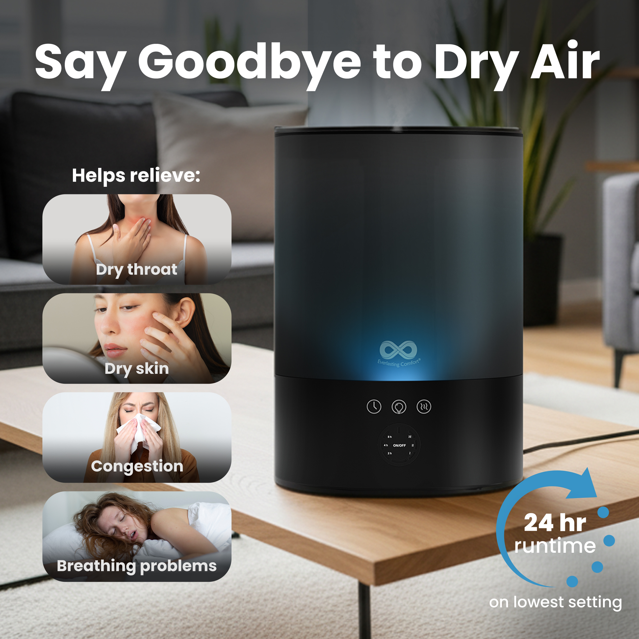 Everlasting Comfort 2.5L Cool Mist Humidifier photo 7