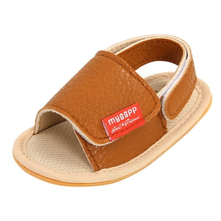 

Rovga Girl S Shoes Summer For Summer Shoes Infant Walk On Slip Shoes Toddler First Sandals Comfortable Indoor Outdoor Lightweight Slippers Sandals Brown 0-6 Months