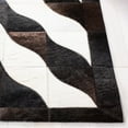 thumbnail image 4 of SAFAVIEH Studio Leather Rylan Wave Stripes Area Rug, Black/Ivory, 5' x 8', 4 of 7