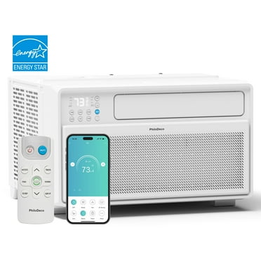 Energy Star Window Air Conditioner, 10000 BTU Window Air Conditioner with Wifi 440 sq ft. Inverter Ac , Remote Control, Ultra Quiet & Easy Installation, ECO/24 Timer/Auto Restart