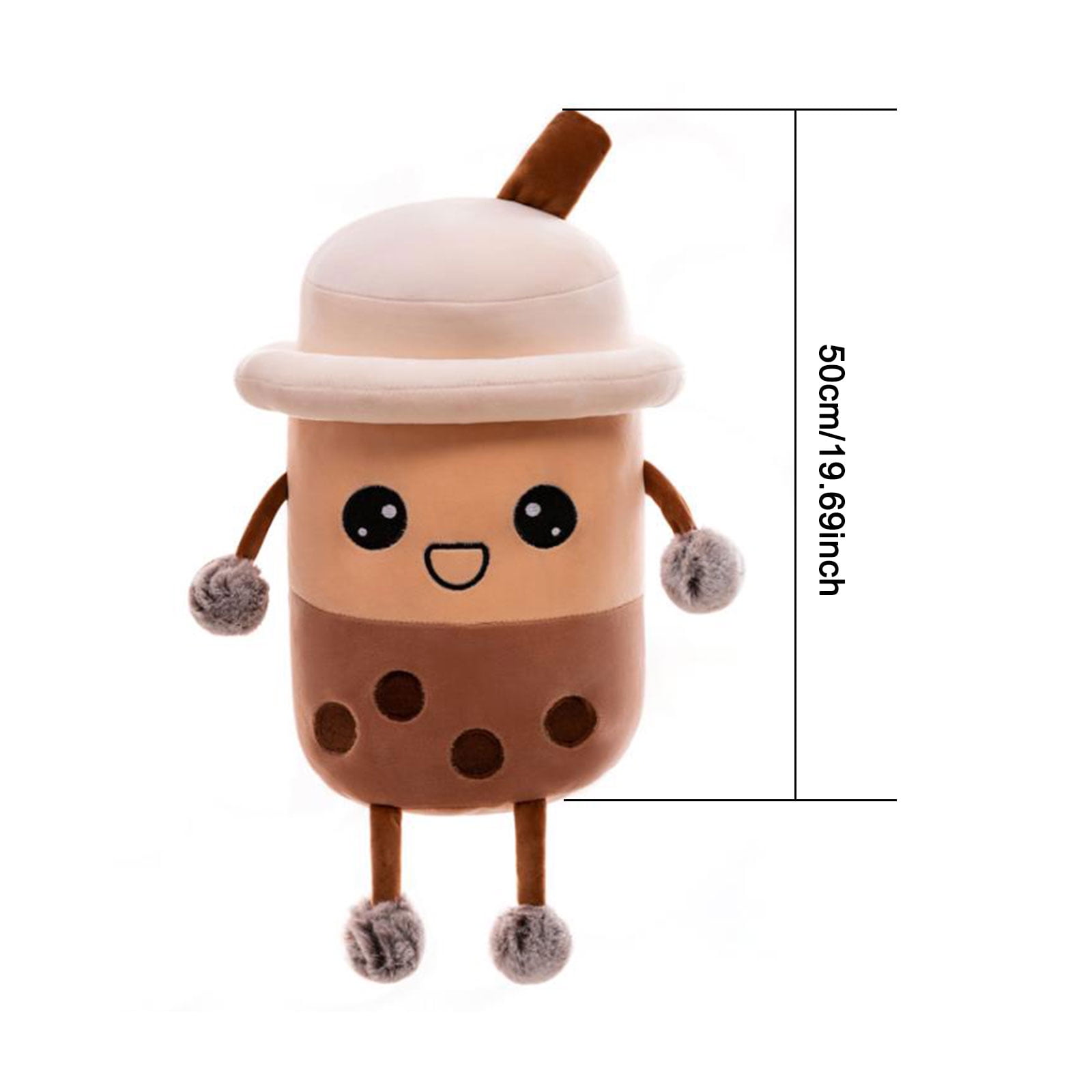 Bubble Tea Cup Shaped Pillow Plush Doll Cute Soft Cartoon Funny Real-life Pearl Milk Tea Plush