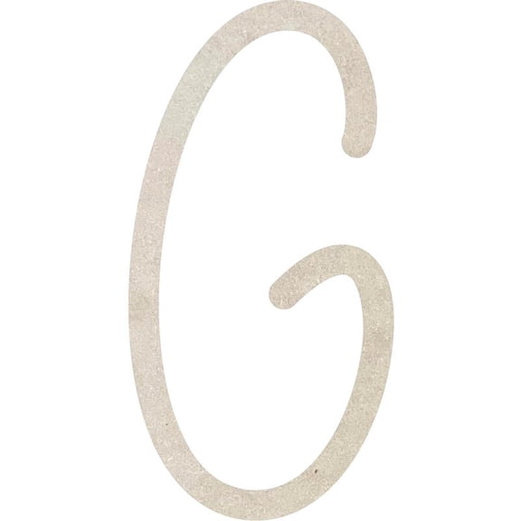 Cheap Blank MDF Letters, 3'' Tall Baleno Font G, Wall Hanging
